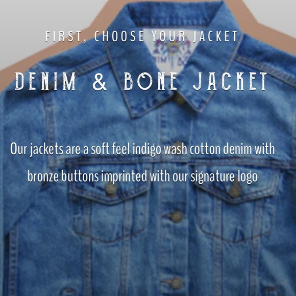 Denim and Bone Mary and Roses patch and embroidered one of a kind Levi Jacket - Picture 12 of 15